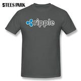 Sweat Tees Ripple Shirt XRP Crypto Coin T Shirt Printing Cryptocurrencies Man Cotton Short Sleeved T-Shirts Geek Men Offensive - Crypto gear and stuff