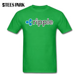 Sweat Tees Ripple Shirt XRP Crypto Coin T Shirt Printing Cryptocurrencies Man Cotton Short Sleeved T-Shirts Geek Men Offensive - Crypto gear and stuff