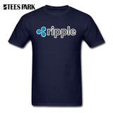 Sweat Tees Ripple Shirt XRP Crypto Coin T Shirt Printing Cryptocurrencies Man Cotton Short Sleeved T-Shirts Geek Men Offensive - Crypto gear and stuff