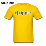 Sweat Tees Ripple Shirt XRP Crypto Coin T Shirt Printing Cryptocurrencies Man Cotton Short Sleeved T-Shirts Geek Men Offensive - Crypto gear and stuff