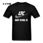 Men T-shirt Printing Short Sleeve O Neck T Shirts For Men Litecoin Just Hodl it Family Clothes Tops - Crypto gear and stuff