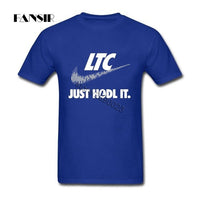 Men T-shirt Printing Short Sleeve O Neck T Shirts For Men Litecoin Just Hodl it Family Clothes Tops - Crypto gear and stuff