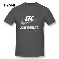 Men T-shirt Printing Short Sleeve O Neck T Shirts For Men Litecoin Just Hodl it Family Clothes Tops - Crypto gear and stuff