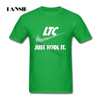 Men T-shirt Printing Short Sleeve O Neck T Shirts For Men Litecoin Just Hodl it Family Clothes Tops - Crypto gear and stuff