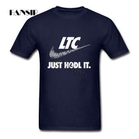 Men T-shirt Printing Short Sleeve O Neck T Shirts For Men Litecoin Just Hodl it Family Clothes Tops - Crypto gear and stuff
