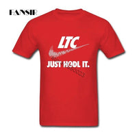 Men T-shirt Printing Short Sleeve O Neck T Shirts For Men Litecoin Just Hodl it Family Clothes Tops - Crypto gear and stuff