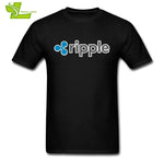 Sweat Tees Ripple Shirt XRP Crypto Coin T Shirt Printing Cryptocurrencies Man Cotton Short Sleeved T-Shirts Geek Men Offensive - Crypto gear and stuff