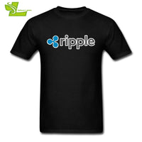 Sweat Tees Ripple Shirt XRP Crypto Coin T Shirt Printing Cryptocurrencies Man Cotton Short Sleeved T-Shirts Geek Men Offensive - Crypto gear and stuff