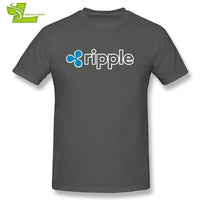 Sweat Tees Ripple Shirt XRP Crypto Coin T Shirt Printing Cryptocurrencies Man Cotton Short Sleeved T-Shirts Geek Men Offensive - Crypto gear and stuff