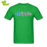 Sweat Tees Ripple Shirt XRP Crypto Coin T Shirt Printing Cryptocurrencies Man Cotton Short Sleeved T-Shirts Geek Men Offensive - Crypto gear and stuff
