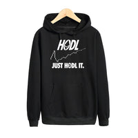 Pkorli Just Hodl It Bitcoin Sweatshirt Men Women Casual Long Sleeved Pullover Hoodie Funny Graphic Printed Camiseta Feminina - Crypto gear and stuff
