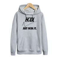 Pkorli Just Hodl It Bitcoin Sweatshirt Men Women Casual Long Sleeved Pullover Hoodie Funny Graphic Printed Camiseta Feminina - Crypto gear and stuff