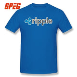 Purified Cotton Ripple Tee Ripple Shirt XRP Crypto Coin Cryptocurrencies T-Shirt O Neck Short Sleeves Youth 4XL Men's T shirt - Crypto gear and stuff