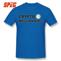 Mens 100% Cotton T shirt Comfort Crypto Millionaire Litecoin Edition Digital Currency T Shirts - Crypto gear and stuff