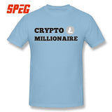 Mens 100% Cotton T shirt Comfort Crypto Millionaire Litecoin Edition Digital Currency T Shirts - Crypto gear and stuff