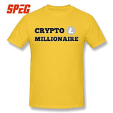 Mens 100% Cotton T shirt Comfort Crypto Millionaire Litecoin Edition Digital Currency T Shirts - Crypto gear and stuff