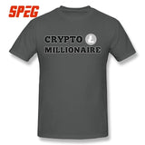 Mens 100% Cotton T shirt Comfort Crypto Millionaire Litecoin Edition Digital Currency T Shirts - Crypto gear and stuff