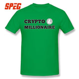 Mens 100% Cotton T shirt Comfort Crypto Millionaire Litecoin Edition Digital Currency T Shirts - Crypto gear and stuff