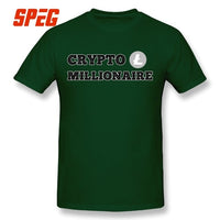 Mens 100% Cotton T shirt Comfort Crypto Millionaire Litecoin Edition Digital Currency T Shirts - Crypto gear and stuff