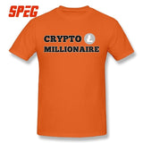 Mens 100% Cotton T shirt Comfort Crypto Millionaire Litecoin Edition Digital Currency T Shirts - Crypto gear and stuff