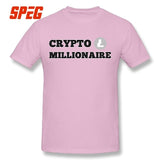 Mens 100% Cotton T shirt Comfort Crypto Millionaire Litecoin Edition Digital Currency T Shirts - Crypto gear and stuff