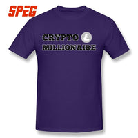Mens 100% Cotton T shirt Comfort Crypto Millionaire Litecoin Edition Digital Currency T Shirts - Crypto gear and stuff