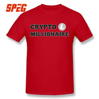 Mens 100% Cotton T shirt Comfort Crypto Millionaire Litecoin Edition Digital Currency T Shirts - Crypto gear and stuff