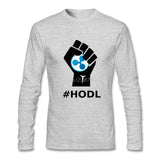 Pp HODL Ripple XRP Logo T Shirt Hot Sale Clothes O-neck Cotton Long Sleeve Custom  T Shirts - Crypto gear and stuff