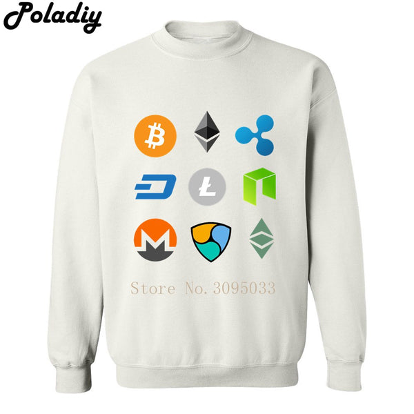 Bitcoin Ripple Ethereum Litecoin NEM Monero cryptocurrency New Brand Sweatshirt Men Hoodies Hoodie Mens Sweatshirts - Crypto gear and stuff