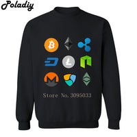 Bitcoin Ripple Ethereum Litecoin NEM Monero cryptocurrency New Brand Sweatshirt Men Hoodies Hoodie Mens Sweatshirts - Crypto gear and stuff