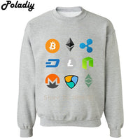 Bitcoin Ripple Ethereum Litecoin NEM Monero cryptocurrency New Brand Sweatshirt Men Hoodies Hoodie Mens Sweatshirts - Crypto gear and stuff