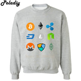 Bitcoin Ripple Ethereum Litecoin NEM Monero cryptocurrency New Brand Sweatshirt Men Hoodies Hoodie Mens Sweatshirts - Crypto gear and stuff