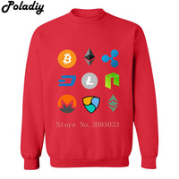 Bitcoin Ripple Ethereum Litecoin NEM Monero cryptocurrency New Brand Sweatshirt Men Hoodies Hoodie Mens Sweatshirts - Crypto gear and stuff
