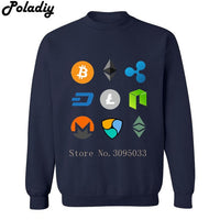 Bitcoin Ripple Ethereum Litecoin NEM Monero cryptocurrency New Brand Sweatshirt Men Hoodies Hoodie Mens Sweatshirts - Crypto gear and stuff