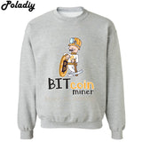 Bitcoin Miner Shirt Bitcoin Crypto Coin Cryptocurrencies Blockchain Mining BTC printed fashion cool men hoodie sweatshirts - Crypto gear and stuff