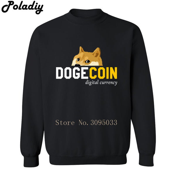 Dogecoin Sweatshirt Men Hoodies Fashion Hoody Men Pullover dog Men's  male coats - Crypto gear and stuff