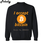 I Accept Bitcoin Mens Sweatshirt Hoodies Men Hip Hop Black Cryptocurrency bitcoins Long Sleeve Fashion Harajuku Sweatshirt - Crypto gear and stuff