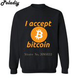 I Accept Bitcoin Mens Sweatshirt Hoodies Men Hip Hop Black Cryptocurrency bitcoins Long Sleeve Fashion Harajuku Sweatshirt - Crypto gear and stuff