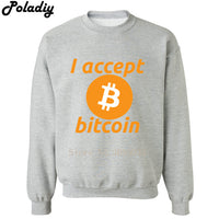 I Accept Bitcoin Mens Sweatshirt Hoodies Men Hip Hop Black Cryptocurrency bitcoins Long Sleeve Fashion Harajuku Sweatshirt - Crypto gear and stuff