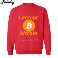 I Accept Bitcoin Mens Sweatshirt Hoodies Men Hip Hop Black Cryptocurrency bitcoins Long Sleeve Fashion Harajuku Sweatshirt - Crypto gear and stuff