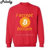 I Accept Bitcoin Mens Sweatshirt Hoodies Men Hip Hop Black Cryptocurrency bitcoins Long Sleeve Fashion Harajuku Sweatshirt - Crypto gear and stuff