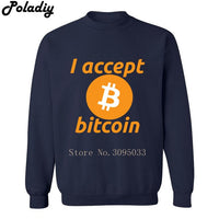 I Accept Bitcoin Mens Sweatshirt Hoodies Men Hip Hop Black Cryptocurrency bitcoins Long Sleeve Fashion Harajuku Sweatshirt - Crypto gear and stuff