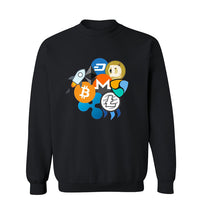 mens t shirt womens t shirts Bitcoin, Ripple, Ethereum, Litecoin, NEM, Dash, Monero, Stellar Lumens, Steem, Cryptocurrency Men Sweatshirt Hoodies Clothing - Crypto gear and stuff