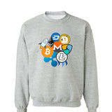 mens t shirt womens t shirts Bitcoin, Ripple, Ethereum, Litecoin, NEM, Dash, Monero, Stellar Lumens, Steem, Cryptocurrency Men Sweatshirt Hoodies Clothing - Crypto gear and stuff