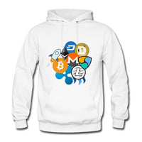 Bitcoin Ripple Ethereum Litecoin NEM Dash Monero Stellar Lumens Steem Cryptocurrency Mens Hoodies Sweatshirts - Crypto gear and stuff