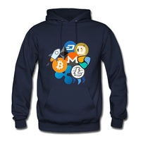 Bitcoin Ripple Ethereum Litecoin NEM Dash Monero Stellar Lumens Steem Cryptocurrency Mens Hoodies Sweatshirts - Crypto gear and stuff