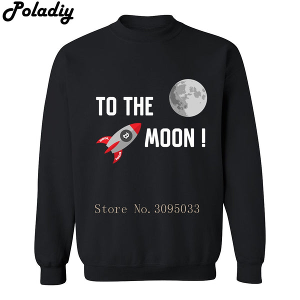 Bitcoin To the moon O-Neck men Hoodies Mens Brand Mens Sweatshirt cryptocurrency crypto Bitcoins Men Hoodies Sweatshirts  hoodie - Crypto gear and stuff