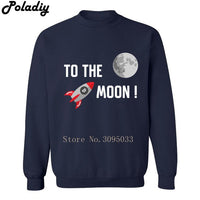 Bitcoin To the moon O-Neck men Hoodies Mens Brand Mens Sweatshirt cryptocurrency crypto Bitcoins Men Hoodies Sweatshirts  hoodie - Crypto gear and stuff
