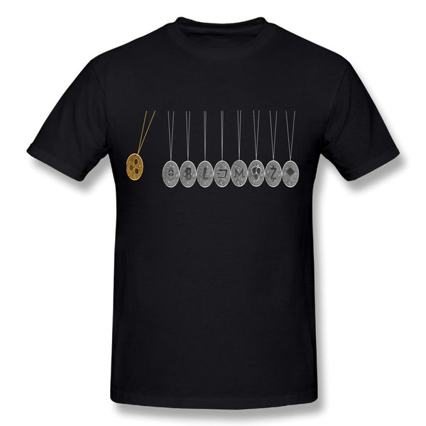 Graphic Bitcoin Ethereum Litecoin NEM t shirt Popular T shirt Nice Tees Graphic Men T-Shirt Custom Cotton Tees 100% Cotton - Crypto gear and stuff