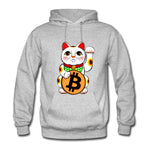 Bitcoin Lucky  Maneki Neko Kanye Mens West Sweat Homme Hoodies Men Sweatshirt Hoodies Hip Hop Streetwear Hoody Hoodie S-XXL - Crypto gear and stuff
